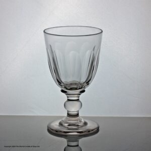 Victorian, English panel-cut ovoid bowl rummer glass