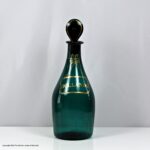 Georgian Bristol green Indian Club shaped Hollands decanter