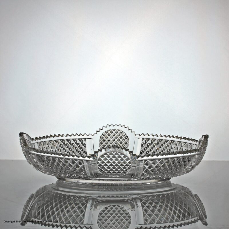 Victorian cut glass serving dish