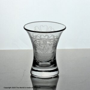 Georgian English Masonic engraved firing glass