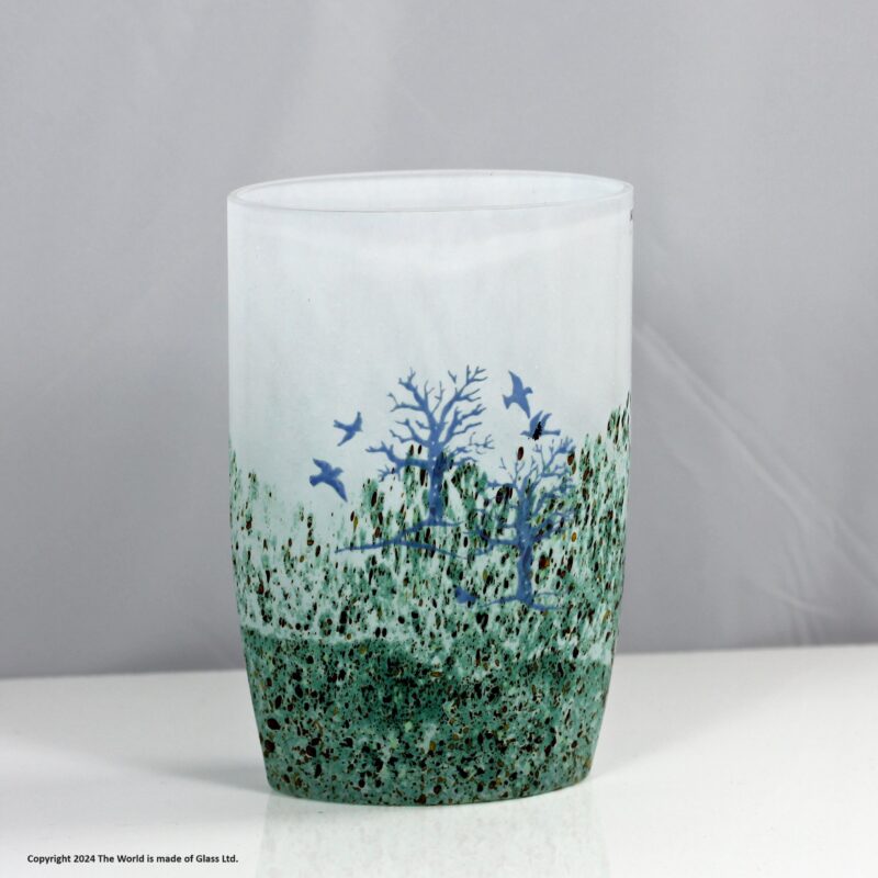 Kjell Engman for Kosta Boda October series glass vase