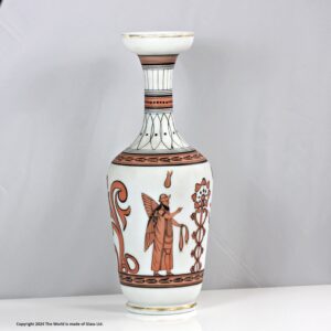 Victorian Harrach tall Etruscan vase