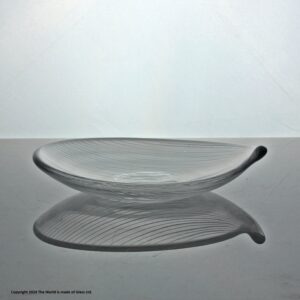 Tapio Wirkkala for Iittala glass leaf bowl