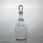 Georgian clear glass gilded Rum decanter