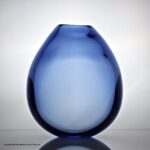Per Lűtken for Holmegaard large Dråben (Drop) vase, blue