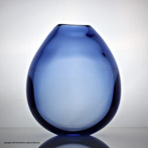 Per Lűtken for Holmegaard large Dråben (Drop) vase, blue
