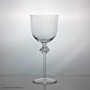 Lalique Roxanne pattern tall water goblet