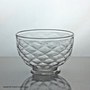 Georgian mould-blown clear glass sugar bowl
