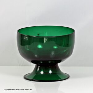 Georgian Bristol green mouth-blown sugar bowl