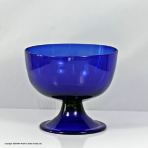 Georgian Bristol blue mouth-blown sugar bowl