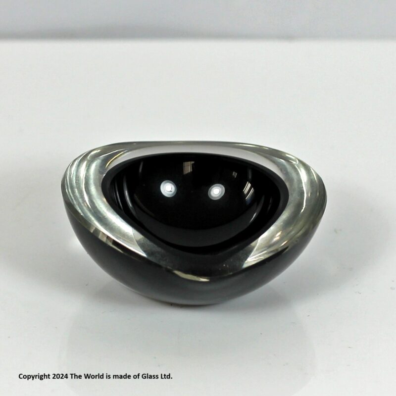 Kaj Frank for Nuutärjarvi tiny cased Kastanja glass bowl