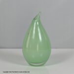 Ingeborg Lundin for Orrefors powder green Beak vase