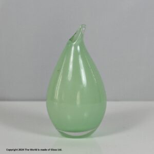 Ingeborg Lundin for Orrefors powder green Beak vase