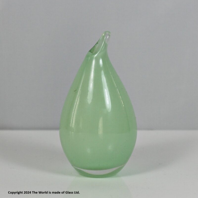Ingeborg Lundin for Orrefors powder green Beak vase