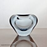 Per Lūtken for Holmegaard small Minuet vase, (Akva) blue