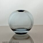Per Lūtken for Holmegaard; small Rondo vase, Akva (blue)
