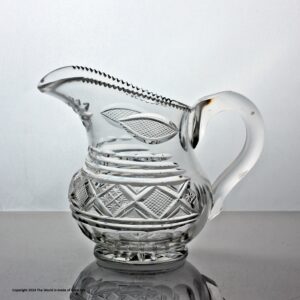 Early Victorian cut glass cream jug