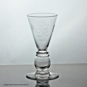George VI coronation commemorative coin glass