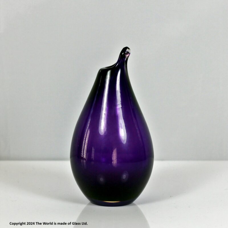 Ingeborg Lundin for Orrefors amethyst Beak vase