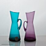 Pair of Lindashammar miniature carafes/jugs imported by C. Jones & Co.