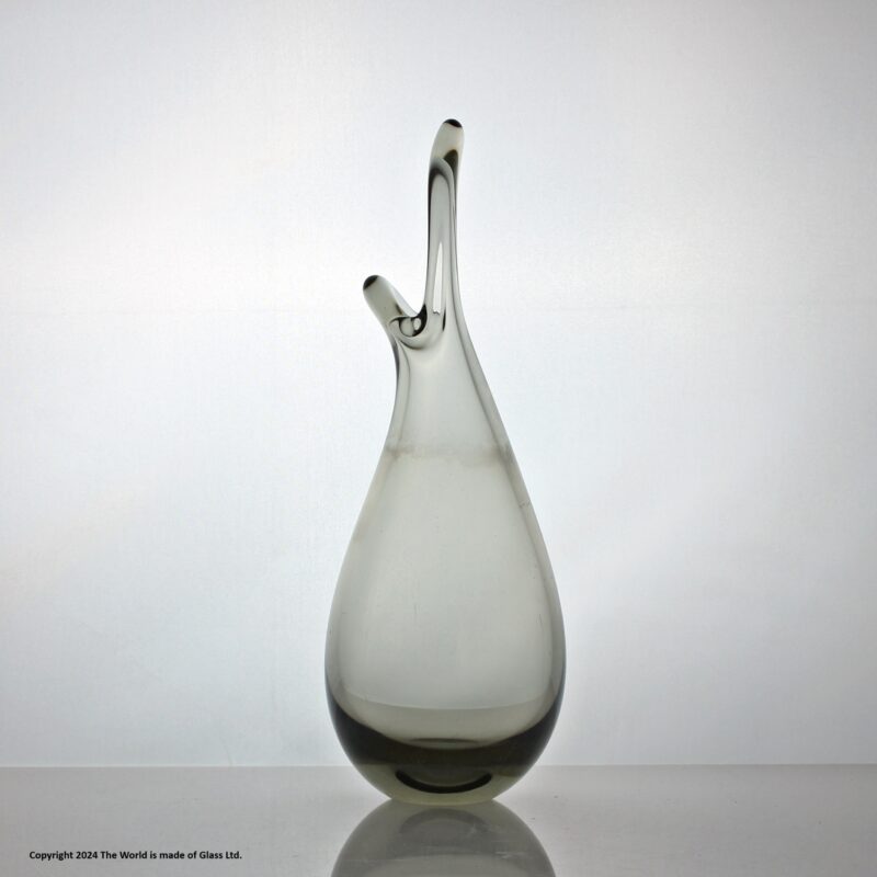 Per Lūtken for Holmegaard tall beak vase, Smoke
