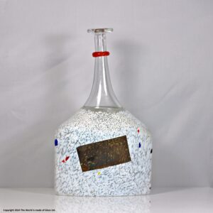 Bertil Vallien for Kosta Boda, white Satellite bottle vase, 31 cm