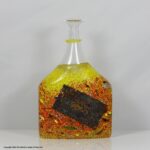 Bertil Vallien for Kosta Boda, yellow Satellite bottle vase, 22.5 cm