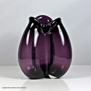 Per Lutken for Holmegaard amethyst Treflojet vase