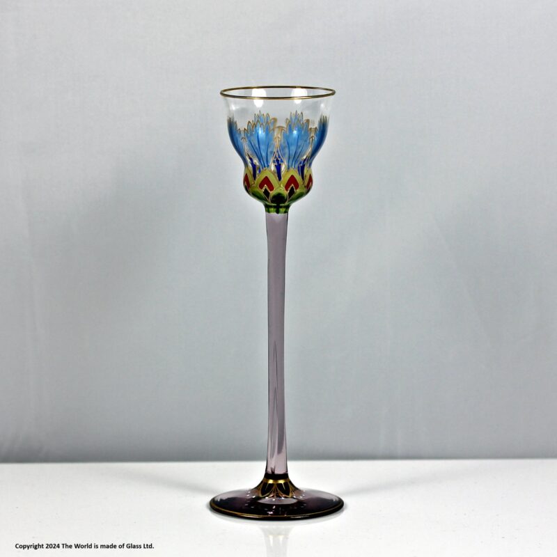 Meyr's Neffe hand-enamelled liqueur or cordial glass