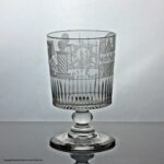 Georgian Masonic engraved bucket bowl rummer