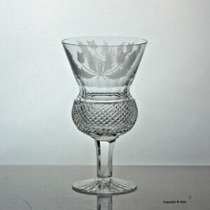 Edinburgh Crystal Thistle pattern wine glass