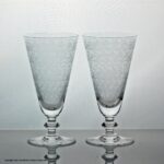 Pair of Baccarat Rohan pattern champagne flutes