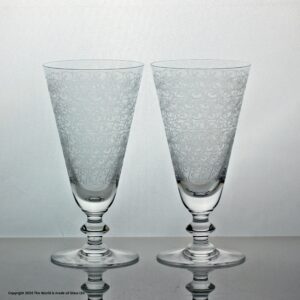Pair of Baccarat Rohan pattern champagne flutes