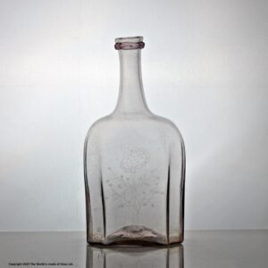 Georgian, Scandinavian, engraved modified cruciform decanter