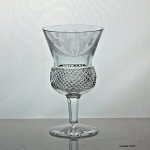 Edinburgh Crystal Thistle pattern white wine glass