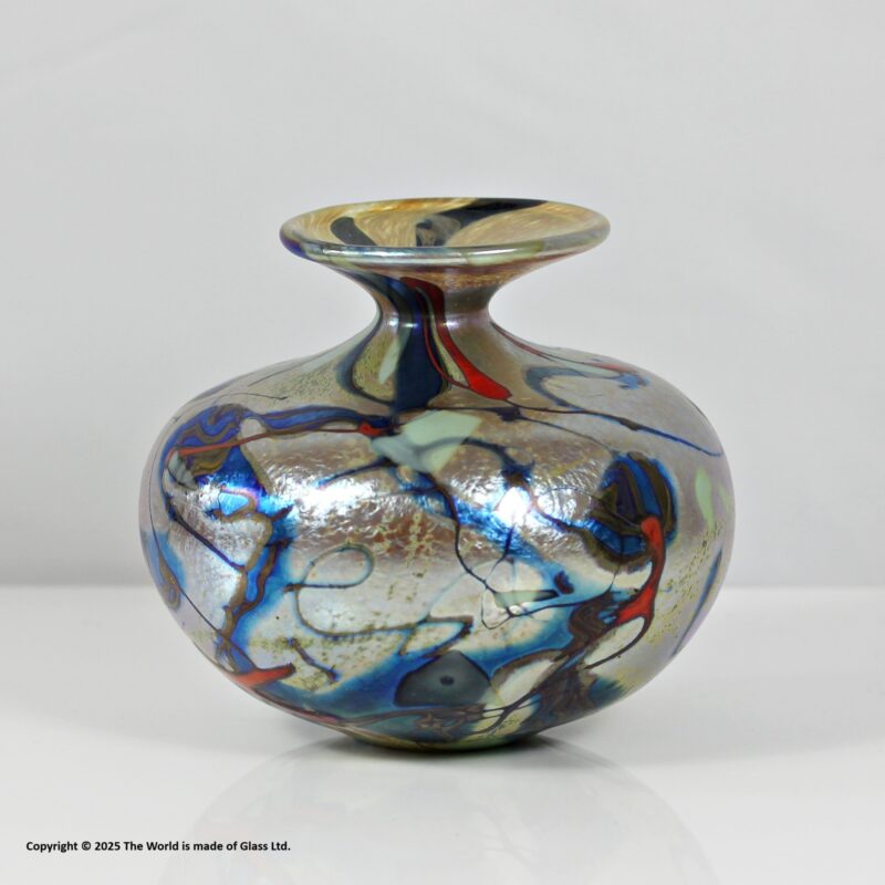 Carin von Drehle iridescent studio glass vase