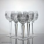 Set of six Waterford Crystal Maeve pattern hock glasses