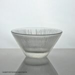 Lennart Andersson for Gullaskruf, small incised Isi glass bowl