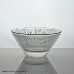 Lennart Andersson for Gullaskruf, small incised Isi glass bowl