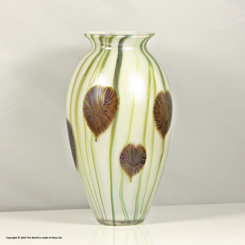 Richard Golding for Okra Glass, cased studio glass vase