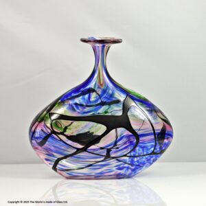 Norman Stuart Clarke iridescent studio glass vase