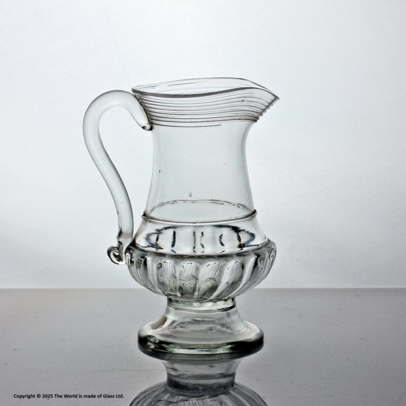 Georgian rare small gadrooned coin jug