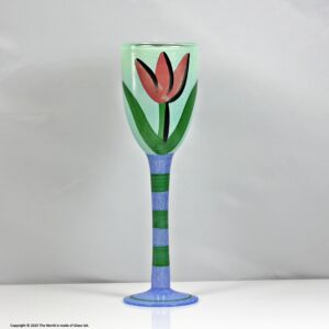 Ulrika Hydman-Vallien for Kosta Boda, Tulipa wine goblet