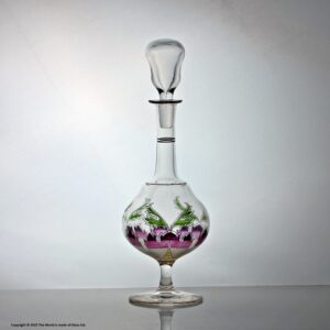 Theresienthal Jugendstil enamelled cordial decanter