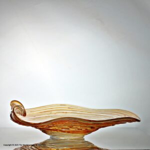 Sergio Constantini, Murano, large trailed studio glass platter