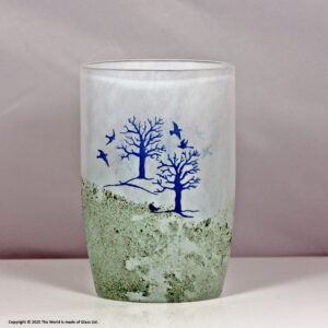 Kjell Engman for Kosta Boda October series glass vase