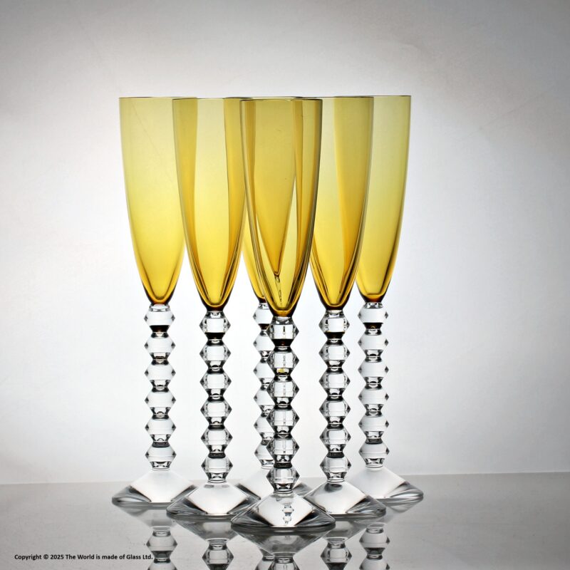 Set of six Baccarat Vega Flutissimo champagne flutes
