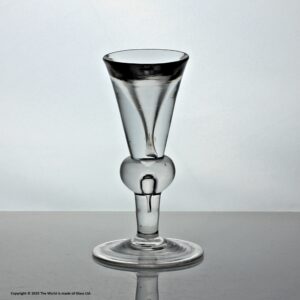Georgian heavy baluster deceptive bowl dram glass