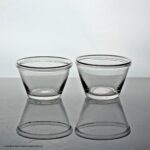 Victorian pair of mouth-blown glass patty pans or jam pots