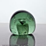 Victorian single flower pot green glass dump